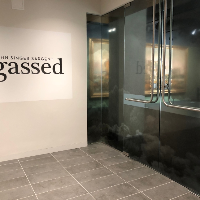 The exhibit based on John Singer Sargent's "Gassed"